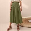 Rozšírená midi sukňa s pružným pásom