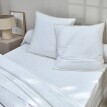 Jednofarebná bavlnená posteľná bielizeň zo zapratej bavlny