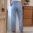 Pyžamové široké kostkované kalhoty