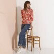 Bluzka z rękawami 3/4 i nadrukiem