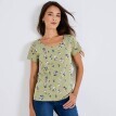 Tričko s krátkymi rukávmi a potlačou kvetín