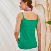 Top na wąskich ramiączkach, wykonany z bawełny organicznej