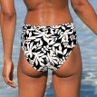 Majtki kąpielowe Linao z wysokim stanem i nadrukiem
