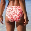Majtki kąpielowe Linao z wysokim stanem i nadrukiem
