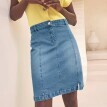 Krátka džínsová sukňa