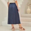 Rozšířená midi sukně s pružným pasem