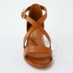 Skórzane sandały na obcasie