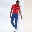 Koszulka polo w paski z krótkim rękawem