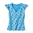 Pyžamové tričko s krátkymi rukávmi a potlačou okvetných lístkov