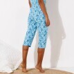 3/4 pyžamové nohavice s potlačou okvetných lístkov