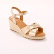 Sandály s překřížením a klínovým podpatkem
