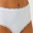 Sada 3 kalhotek s vysokým pasem z bavlny a krajky