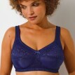 Podprsenka pre väčšie poprsie z úpletu a čipky, bez kostíc