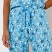 3/4 pyžamové nohavice s potlačou okvetných lístkov