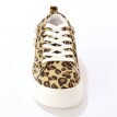 Plátěné tenisky se zipem a tkaničkami, s leopardím vzorem