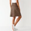 Rozšířená krátká sukně s potiskem zvířecí srsti