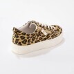 Plátěné tenisky se zipem a tkaničkami, s leopardím vzorem