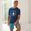 Pyžamové tričko s krátkými rukávy, motiv loď