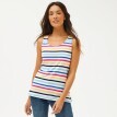 Pestro pruhovaný top so širokými ramienkami