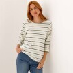 Proužkované tričko s
3/4 rukávy
