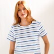 Proužkované tričko s kulatým výstřihem