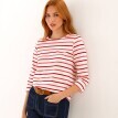 Proužkované tričko s
3/4 rukávy