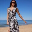 Plážové šaty na knoflíky, s potiskem