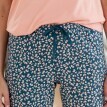Pyžamové kalhoty s potiskem kytiček