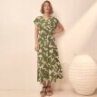 Košeľové midi šaty, s potlačou