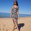 Plážové šaty na knoflíky, s potiskem