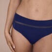 Majtki Confidence Lingerie® Paia z mikrofibry i haftowanego tiulu z wysokim stanem, 2 sztuki