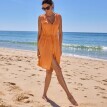 Krátke jednofarebné plážové šaty