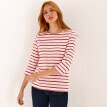 Proužkované tričko s
3/4 rukávy