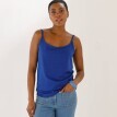 Top s úzkými ramínky, z bio bavlny