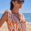 Krátke plážové šaty s potlačou