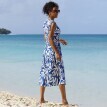 Sukienka plażowa z guzikami, z nadrukiem