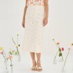 Čipková midi sukňa s
rozparkom