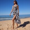 Plážové šaty na knoflíky, s potiskem
