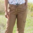 Nohavice s vreckami z plátna