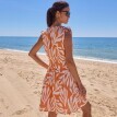 Krátke plážové šaty s potlačou