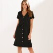 Krátke šaty na zapínanie z úpletu Milano