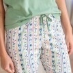 3/4 pyžamové kalhoty s potiskem květin