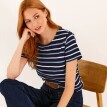 Proužkované tričko s kulatým výstřihem