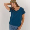 Tričko s kulatým výstřihem a krajkou