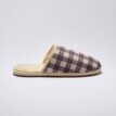 Kockované šľapky s vlnenou podšívkou a tichým došľapom