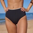 Plavkové jednobarevné kalhotky Ilaya s vysokým pasem