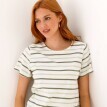 Proužkované tričko s kulatým výstřihem