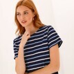 Proužkované tričko s kulatým výstřihem