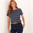 Proužkované tričko s kulatým výstřihem
