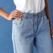 Pohodlné strečové džínsy mom s pružným pásom